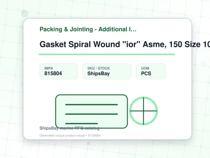 Gasket Spiral Wound "ior" Asme, 150 Size 10b W/more Details - Packing & Jointing - Additional Items - IMPA 815804 - UOM PCS