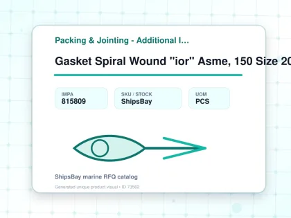 Gasket Spiral Wound "ior" Asme, 150 Size 20b W/more Details - Packing & Jointing - Additional Items - IMPA 815809 - UOM PCS