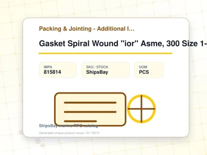 Gasket Spiral Wound "ior" Asme, 300 Size 1-1/4b W/more Details - Packing & Jointing - Additional Items - IMPA 815814 - UOM PCS