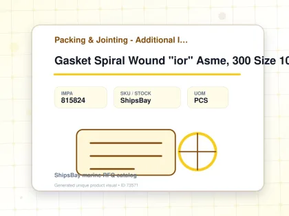 Gasket Spiral Wound "ior" Asme, 300 Size 10b W/more Details - Packing & Jointing - Additional Items - IMPA 815824 - UOM PCS