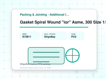 Gasket Spiral Wound "ior" Asme, 300 Size 1/2b W/more Details - Packing & Jointing - Additional Items - IMPA 815811 - UOM PCS