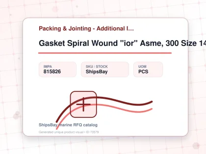 Gasket Spiral Wound "ior" Asme, 300 Size 14b W/more Details - Packing & Jointing - Additional Items - IMPA 815826 - UOM PCS