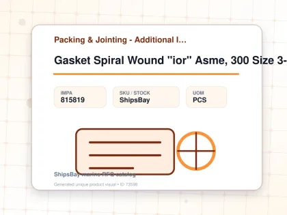 Gasket Spiral Wound "ior" Asme, 300 Size 3-1/2b W/more Details - Packing & Jointing - Additional Items - IMPA 815819 - UOM PCS