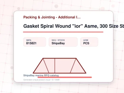 Gasket Spiral Wound "ior" Asme, 300 Size 5b W/more Details - Packing & Jointing - Additional Items - IMPA 815821 - UOM PCS