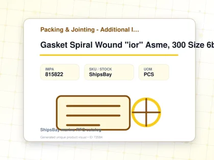 Gasket Spiral Wound "ior" Asme, 300 Size 6b W/more Details - Packing & Jointing - Additional Items - IMPA 815822 - UOM PCS