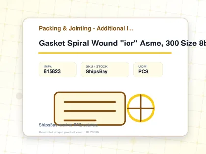 Gasket Spiral Wound "ior" Asme, 300 Size 8b W/more Details - Packing & Jointing - Additional Items - IMPA 815823 - UOM PCS