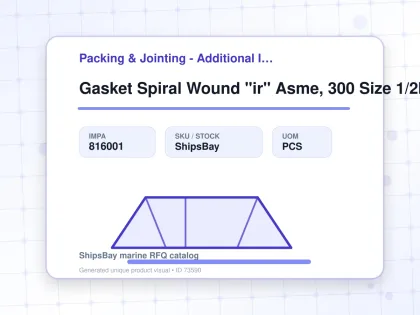 Gasket Spiral Wound "ir" Asme, 300 Size 1/2b W/more Details - Packing & Jointing - Additional Items - IMPA 816001 - UOM PCS