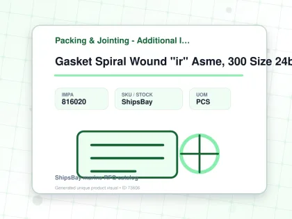 Gasket Spiral Wound "ir" Asme, 300 Size 24b W/more Details - Packing & Jointing - Additional Items - IMPA 816020 - UOM PCS