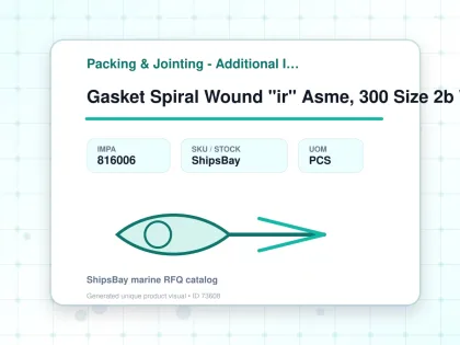 Gasket Spiral Wound "ir" Asme, 300 Size 2b W/more Details - Packing & Jointing - Additional Items - IMPA 816006 - UOM PCS
