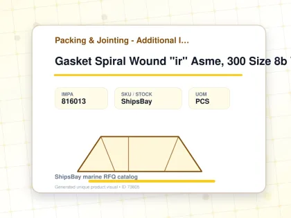 Gasket Spiral Wound "ir" Asme, 300 Size 8b W/more Details - Packing & Jointing - Additional Items - IMPA 816013 - UOM PCS