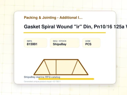 Gasket Spiral Wound "ir" Din, Pn10/16 125a W/more Details - Packing & Jointing - Additional Items - IMPA 815991 - UOM PCS