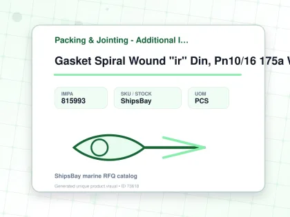 Gasket Spiral Wound "ir" Din, Pn10/16 175a W/more Details - Packing & Jointing - Additional Items - IMPA 815993 - UOM PCS
