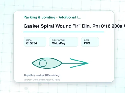 Gasket Spiral Wound "ir" Din, Pn10/16 200a W/more Details - Packing & Jointing - Additional Items - IMPA 815994 - UOM PCS