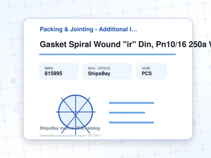 Gasket Spiral Wound "ir" Din, Pn10/16 250a W/more Details - Packing & Jointing - Additional Items - IMPA 815995 - UOM PCS