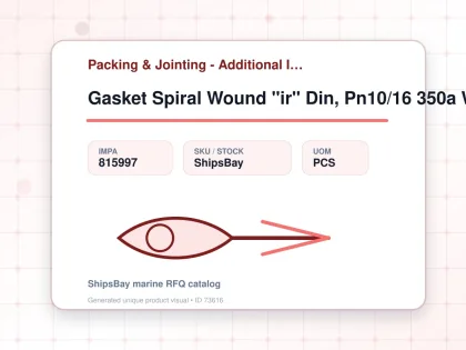 Gasket Spiral Wound "ir" Din, Pn10/16 350a W/more Details - Packing & Jointing - Additional Items - IMPA 815997 - UOM PCS