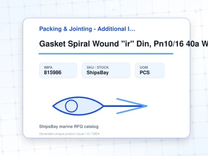 Gasket Spiral Wound "ir" Din, Pn10/16 40a W/more Details - Packing & Jointing - Additional Items - IMPA 815986 - UOM PCS