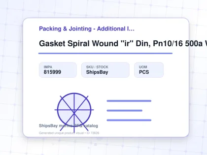 Gasket Spiral Wound "ir" Din, Pn10/16 500a W/more Details - Packing & Jointing - Additional Items - IMPA 815999 - UOM PCS