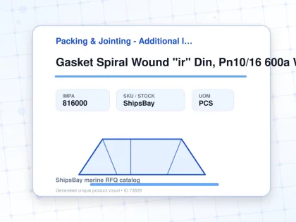 Gasket Spiral Wound "ir" Din, Pn10/16 600a W/more Details - Packing & Jointing - Additional Items - IMPA 816000 - UOM PCS
