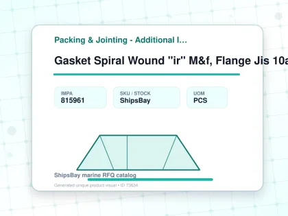 Gasket Spiral Wound "ir" M&f, Flange Jis 10a W/more Details - Packing & Jointing - Additional Items - IMPA 815961 - UOM PCS