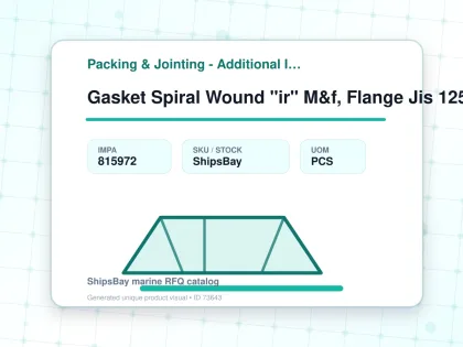 Gasket Spiral Wound "ir" M&f, Flange Jis 125a W/more Details - Packing & Jointing - Additional Items - IMPA 815972 - UOM PCS