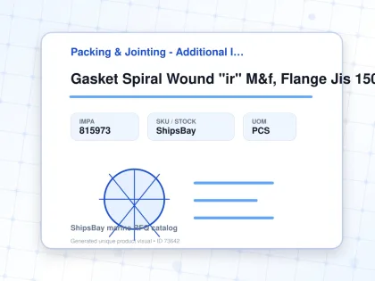 Gasket Spiral Wound "ir" M&f, Flange Jis 150a W/more Details - Packing & Jointing - Additional Items - IMPA 815973 - UOM PCS