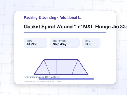 Gasket Spiral Wound "ir" M&f, Flange Jis 32a W/more Details - Packing & Jointing - Additional Items - IMPA 815965 - UOM PCS