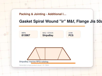 Gasket Spiral Wound "ir" M&f, Flange Jis 50a W/more Details - Packing & Jointing - Additional Items - IMPA 815967 - UOM PCS