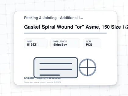 Gasket Spiral Wound "or" Asme, 150 Size 1/2b W/more Details - Packing & Jointing - Additional Items - IMPA 815921 - UOM PCS