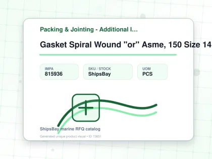 Gasket Spiral Wound "or" Asme, 150 Size 14b W/more Details - Packing & Jointing - Additional Items - IMPA 815936 - UOM PCS