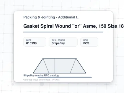 Gasket Spiral Wound "or" Asme, 150 Size 18b W/more Details - Packing & Jointing - Additional Items - IMPA 815938 - UOM PCS
