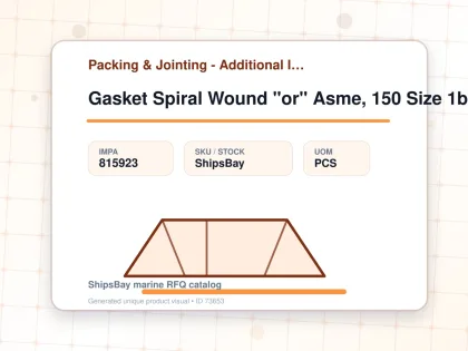 Gasket Spiral Wound "or" Asme, 150 Size 1b W/more Details - Packing & Jointing - Additional Items - IMPA 815923 - UOM PCS