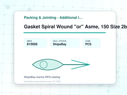 Gasket Spiral Wound "or" Asme, 150 Size 2b W/more Details - Packing & Jointing - Additional Items - IMPA 815926 - UOM PCS