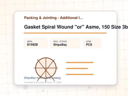 Gasket Spiral Wound "or" Asme, 150 Size 3b W/more Details - Packing & Jointing - Additional Items - IMPA 815928 - UOM PCS