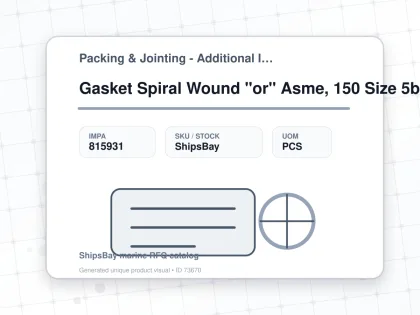 Gasket Spiral Wound "or" Asme, 150 Size 5b W/more Details - Packing & Jointing - Additional Items - IMPA 815931 - UOM PCS