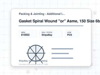 Gasket Spiral Wound "or" Asme, 150 Size 6b W/more Details - Packing & Jointing - Additional Items - IMPA 815932 - UOM PCS