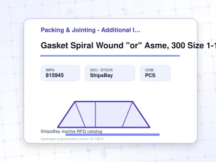 Gasket Spiral Wound "or" Asme, 300 Size 1-1/2b W/more Details - Packing & Jointing - Additional Items - IMPA 815945 - UOM PCS
