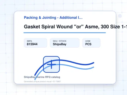 Gasket Spiral Wound "or" Asme, 300 Size 1-1/4b W/more Details - Packing & Jointing - Additional Items - IMPA 815944 - UOM PCS