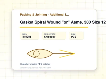 Gasket Spiral Wound "or" Asme, 300 Size 12b W/more Details - Packing & Jointing - Additional Items - IMPA 815955 - UOM PCS