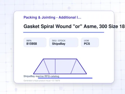 Gasket Spiral Wound "or" Asme, 300 Size 18b W/more Details - Packing & Jointing - Additional Items - IMPA 815958 - UOM PCS