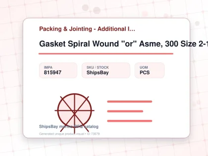 Gasket Spiral Wound "or" Asme, 300 Size 2-1/2b W/more Details - Packing & Jointing - Additional Items - IMPA 815947 - UOM PCS