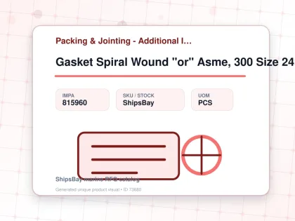 Gasket Spiral Wound "or" Asme, 300 Size 24b W/more Details - Packing & Jointing - Additional Items - IMPA 815960 - UOM PCS