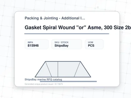 Gasket Spiral Wound "or" Asme, 300 Size 2b W/more Details - Packing & Jointing - Additional Items - IMPA 815946 - UOM PCS
