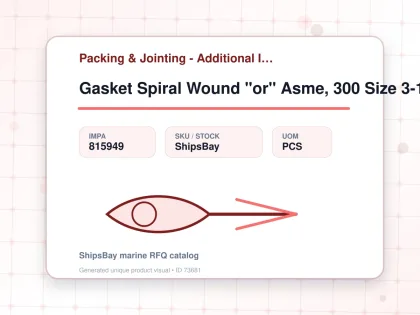 Gasket Spiral Wound "or" Asme, 300 Size 3-1/2b W/more Details - Packing & Jointing - Additional Items - IMPA 815949 - UOM PCS