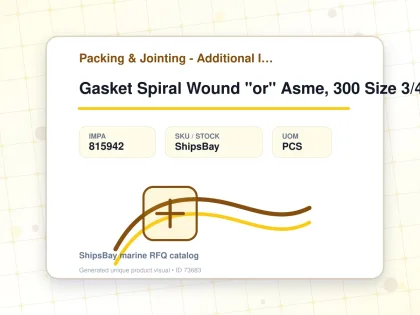 Gasket Spiral Wound "or" Asme, 300 Size 3/4b W/more Details - Packing & Jointing - Additional Items - IMPA 815942 - UOM PCS