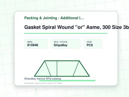 Gasket Spiral Wound "or" Asme, 300 Size 3b W/more Details - Packing & Jointing - Additional Items - IMPA 815948 - UOM PCS