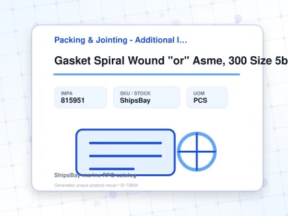 Gasket Spiral Wound "or" Asme, 300 Size 5b W/more Details - Packing & Jointing - Additional Items - IMPA 815951 - UOM PCS