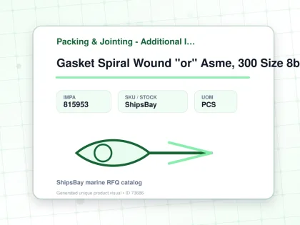 Gasket Spiral Wound "or" Asme, 300 Size 8b W/more Details - Packing & Jointing - Additional Items - IMPA 815953 - UOM PCS