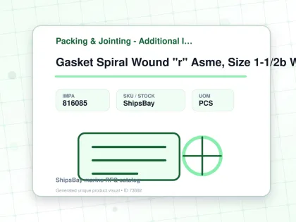 Gasket Spiral Wound "r" Asme, Size 1-1/2b W/more Details - Packing & Jointing - Additional Items - IMPA 816085 - UOM PCS