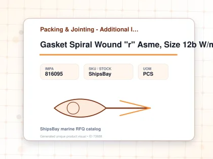 Gasket Spiral Wound "r" Asme, Size 12b W/more Details - Packing & Jointing - Additional Items - IMPA 816095 - UOM PCS