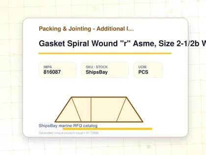 Gasket Spiral Wound "r" Asme, Size 2-1/2b W/more Details - Packing & Jointing - Additional Items - IMPA 816087 - UOM PCS